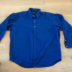 Ralph Lauren Men's Deep Blue Button Down Shirt